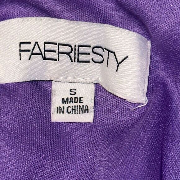 Faeriesty Purple Spaghetti Strap Sequin Bodycon Party Mini Dress Ladies Small - Picture 2 of 15